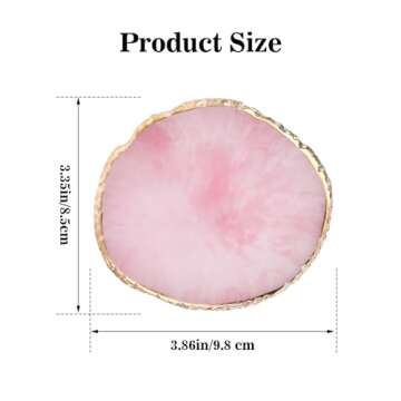 Ouligay Resin Nail Art Palette Makeup Mixing Palette Gold Edge Nail Art Tool Gel Design Nail Art Mak...