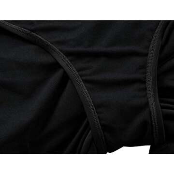 Mycoco Women's High Waisted Swim Skirt Ruched Tummy Control Bikini Bottom Tankini Swimsuit with Brief