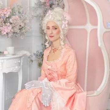 Ecation 7 Pcs Victorian Costume Set for Halloween