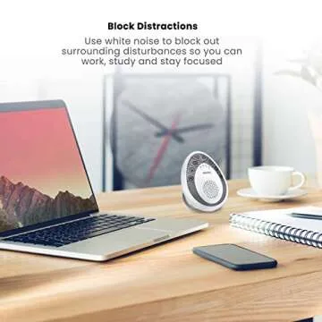 Homedics Rejuvenate Traveler White Noise Sound Machine, Portable Sound Machine with 4 Relaxing Sounds for Travel, Home, Nursery and Office, Auto Off Timer