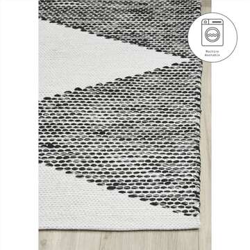 Fab Habitat Eco-Friendly Washable Area Rug - Stain Resistant