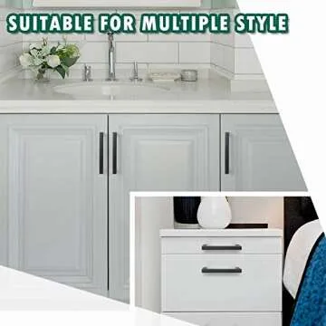 Stylish Black Cabinet Handles | Probrico 10 Pack