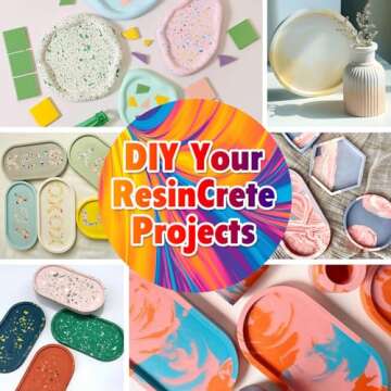 JDiction ResinCrete Pigment Set - 10 Vivid Colors for Crafting