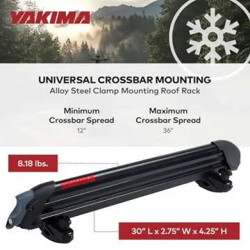 Yakima Universal Roof Rack for Ski and Snowboard Transportation