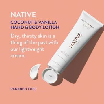Native Body Lotion with Coconut and Vanilla | Hydrating Daily Moisturizer