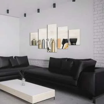 iHAPPYWALL 5-Piece Vintage Barber Salon Canvas Art