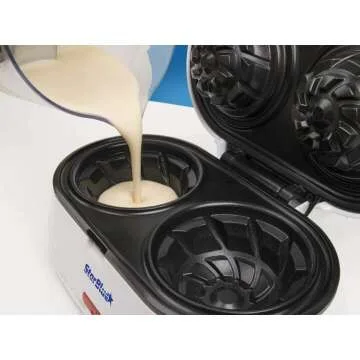StarBlue Double Waffle Bowl Maker for Ice Cream