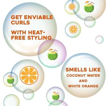 OGX Locking + Coconut Curls Air Dry Cream, No Parabens, 6 oz