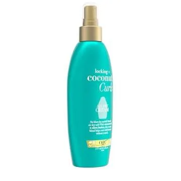 OGX Locking + Coconut Curls Air Dry Cream, No Parabens, 6 oz