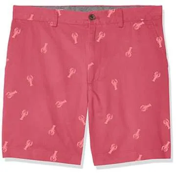 Amazon Essentials Men's Classic-Fit 7" Chino Short, Red Lobster, 33