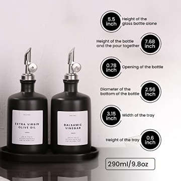 Stylish Ceramic Oil and Vinegar Dispensers Set of 2