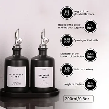 Stylish Ceramic Oil and Vinegar Dispensers Set of 2