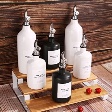 Stylish Ceramic Oil and Vinegar Dispensers Set of 2