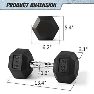 RitFit 35LB Dumbbells for Home Gym Strength Training
