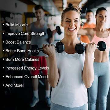 RitFit 35LB Dumbbells for Home Gym Strength Training