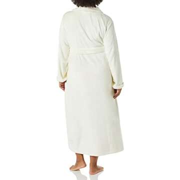 Amazon Essentials Women's Full-Length Plush Robe (Available in Plus Size), Cream, 2X