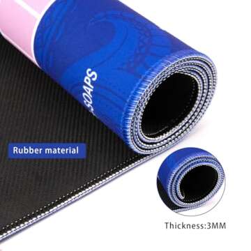 2F22E Mahjong Mat, Noise Reduction Non-Slip Mahjong Mat for Table, 32.4*32.4 Inch Mahjong Table Mat ...