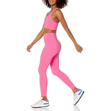Amazon Essentials Workout Leggings for Women, High-Rise Active Sculpt Athleisure, Available in Plus Size, Bright Pink, Small