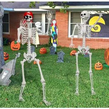 5 Ft Life-Size Skeleton for Halloween Decorations Outdoor
