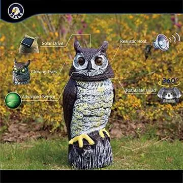 Ugold Solar Powered Owl: Motion Detection, Hoots & More