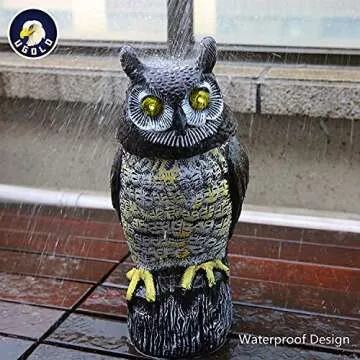 Ugold Solar Powered Owl with Motion Detection and Hoots