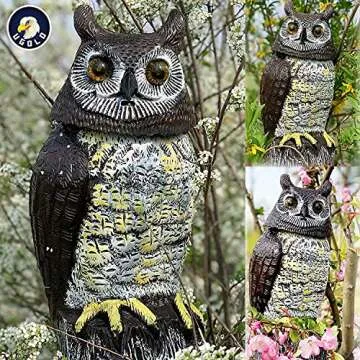 Ugold Solar Powered Owl with Motion Detection and Hoots