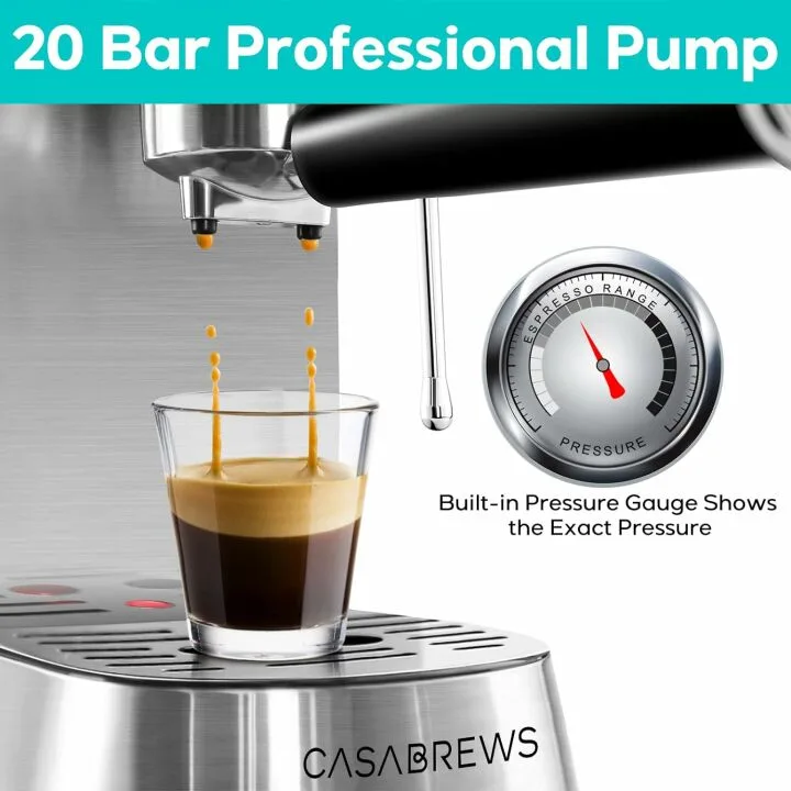 20 Bar CASABREWS Espresso Machine with Frother
