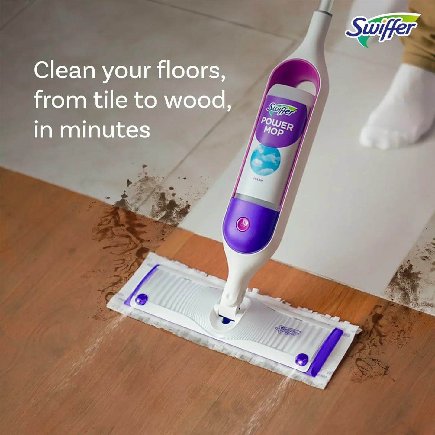 Swiffer PowerMop Cleaning Kit with Fresh Scent