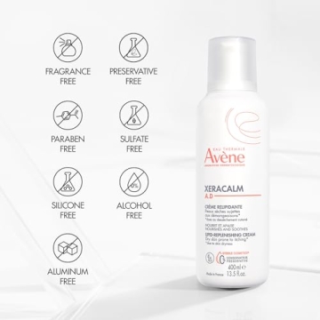 Eau Thermale Avène XeraCalm A.D Lipid-Replenishing Cream, Atopic Dermatitis, Eczema-Prone, No Preservatives, Fragrance-Free, 6.7 oz.