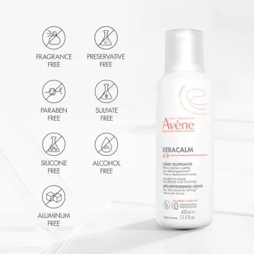 Eau Thermale Avène XeraCalm A.D Lipid-Replenishing Cream, Atopic Dermatitis, Eczema-Prone, No Preservatives, Fragrance-Free, 6.7 oz.