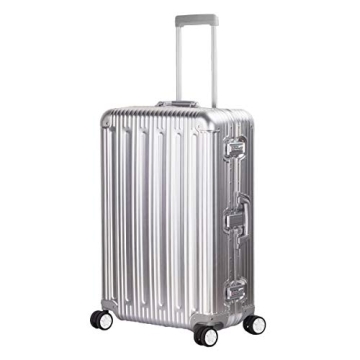 TRAVELKING All Aluminum Luggage Zipperless Hard Shell Suitcase with TSA Lock Spinner Wheels Lightwei...