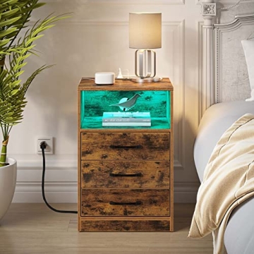 Seventable Nightstand: Stylish, Functional, LED Nightstand