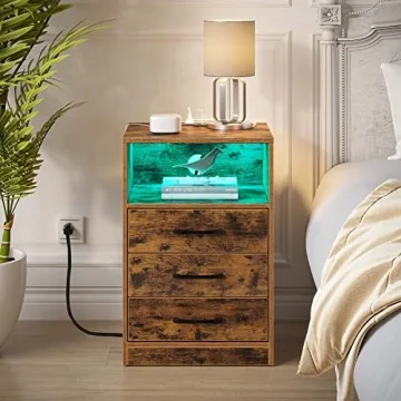 Seventable Nightstand: Stylish, Functional, LED Nightstand