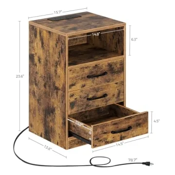 Seventable Nightstand: Stylish, Functional, LED Nightstand
