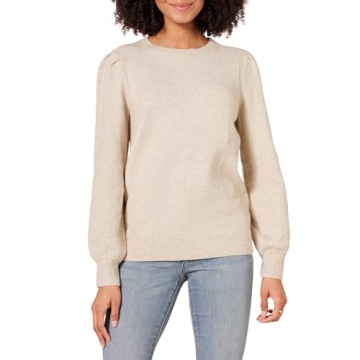 Amazon Essentials Women's Pleated Crewneck Sweater