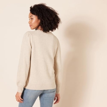 Amazon Essentials Women's Pleated Crewneck Sweater