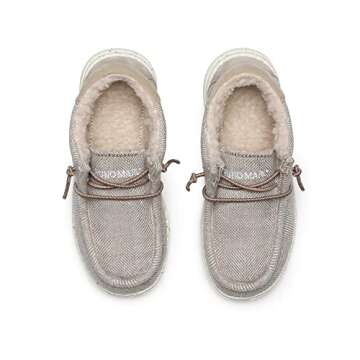 Bruno Marc SBLS2242K Boys Girls Winter Slip-On Fur Casual Loafer, Brown, Size 10 Toddler