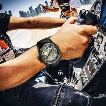 Luxury MASTOP 3D Dragon Quartz Watch for Men