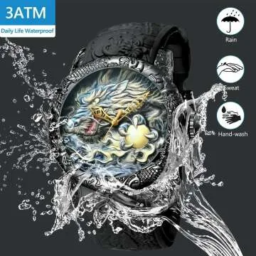 Luxury MASTOP 3D Dragon Quartz Watch for Men