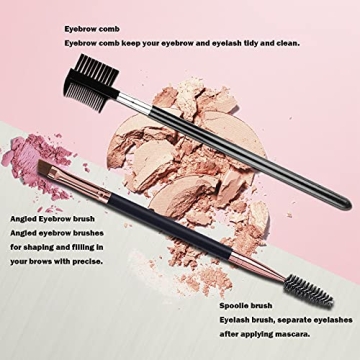 Professional Duo Eyebrow Brush and Eyelash Comb Set