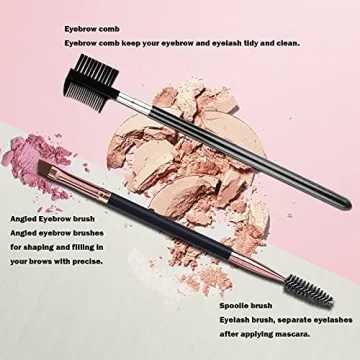 Professional Duo Eyebrow Brush and Eyelash Comb Set