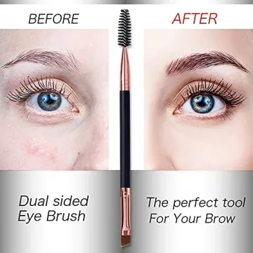 Professional Duo Eyebrow Brush and Eyelash Comb Set