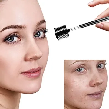 Professional Duo Eyebrow Brush and Eyelash Comb Set