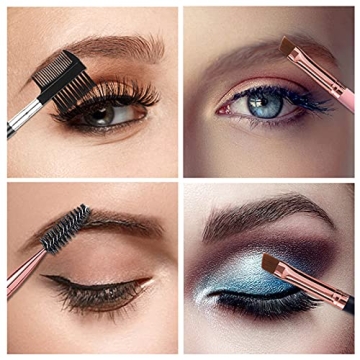Professional Duo Eyebrow Brush and Eyelash Comb Set