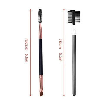 Professional Duo Eyebrow Brush and Eyelash Comb Set