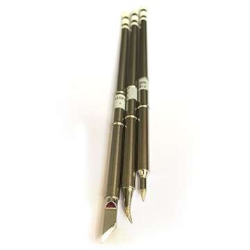 T12 Soldering Iron Tip Set - 3 Variety Tips for Precision Soldering