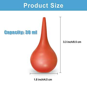 Nuanchu 6 Packs Ear Syringe Bulb for Infant, Baby, Puppy, Adult Rubber Ear Cleaning Washing Tool, 30...