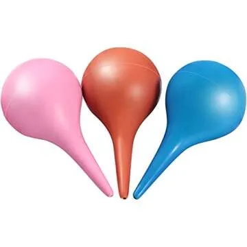 Nuanchu 6 Packs Ear Syringe Bulb for Infant, Baby, Puppy, Adult Rubber Ear Cleaning Washing Tool, 30 ml(Pink, Blue, Orange)