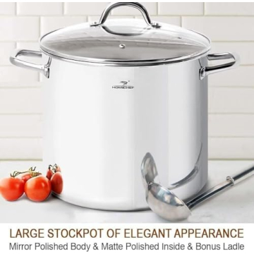 HOMICHEF 20QT Nickel Free Stainless Steel Stockpot
