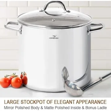 HOMICHEF 20QT Nickel Free Stainless Steel Stockpot